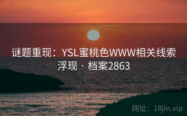 谜题重现：YSL蜜桃色WWW相关线索浮现 · 档案2863